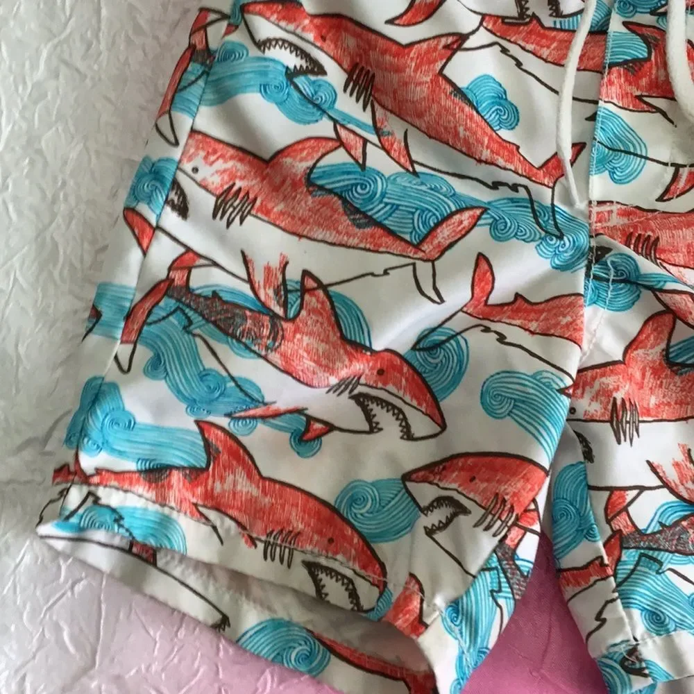 Shark Old Navy Swim Trunks 12-18 Months Shorts Boys Summer